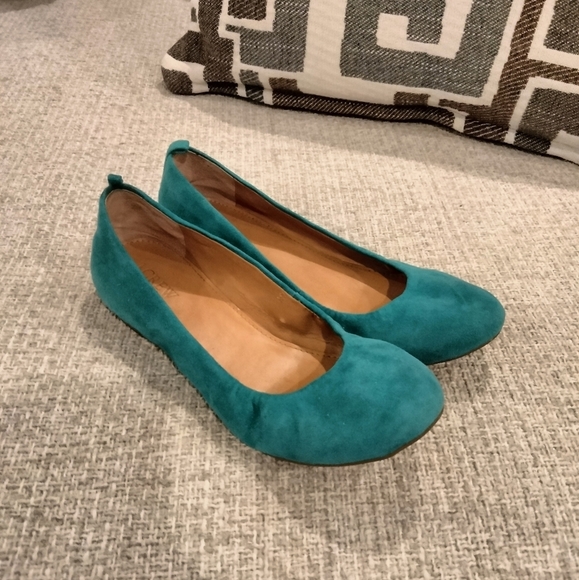 J.Crew Teal Suede Ballet Flats - Picture 2 of 7